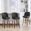 Medina bar stool, Black Rebo Leather/Counter Height