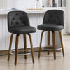 Medina bar stool, Black Rebo Leather/Counter Height