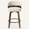 Meleyi Counter Stool in White Rebo Leather