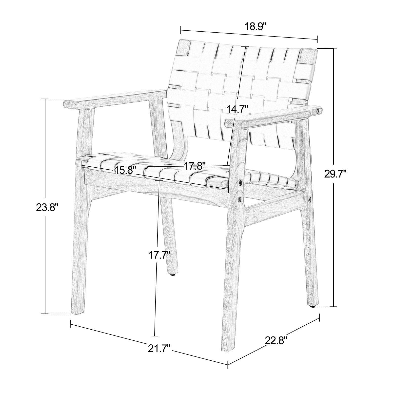 Monastic dining chair dimensions