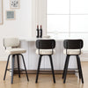 Moravia II bar stool, Beige Leather/Bar Height/Leather Backrest