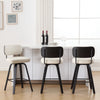 Moravia II bar stool, Beige Leather/Counter Height/Leather Backrest