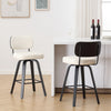 Moravia II bar stool, Beige Leather/Counter Height/Leather Backrest