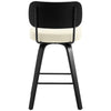 Moravia II bar stool, Beige Leather/Counter Height/Leather Backrest