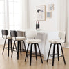 Moravia II bar stool, Cream Hron Leather/Counter Height/Leather Backrest