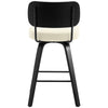 Moravia II bar stool, Cream Hron Leather/Counter Height/Leather Backrest