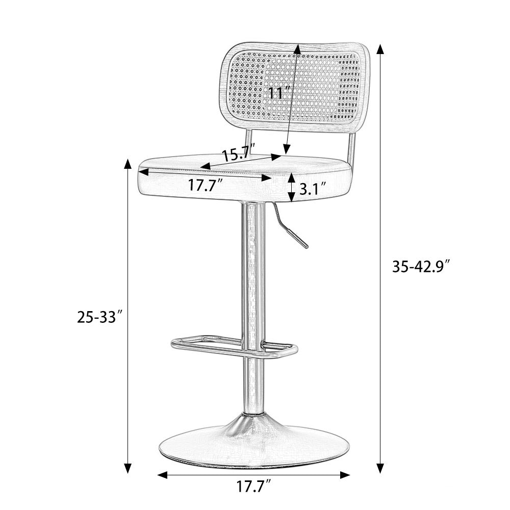 Moravia III bar stool dimensions