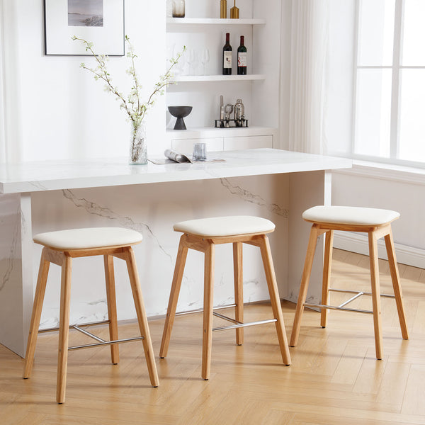Muscat Counter stool in Natural Rubberwood