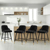 Musque Counter Stool in Black Azal Velvet