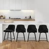 Musque bar stool with backrest, Black/Counter Height