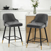 Musque bar stool, Gray Azal Velvet/Counter Height
