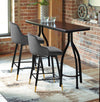 Musque bar stool, Gray Azal Velvet/Counter Height