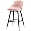 Musque bar stool, Pink Azal Velvet/Bar Height