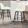 Musque bar stool, White Azal Velvet/Bar Height