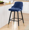 Musque bar stool with backrest, Blue/Bar Height