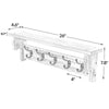 Muzta wall shelf 26 inch dimensions