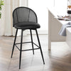 Nasareno bar stool with backrest, Black/Bar Height