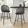 Nasareno bar stool with backrest, Black/Bar Height