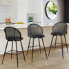 Nasareno bar stool with backrest, Black/Bar Height