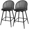 Nasareno bar stool with backrest, Black/Counter Height