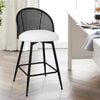 Nasareno bar stool with backrest, White/Counter Height