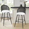 Nasareno bar stool with backrest, White/Bar Height