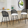 Nasareno bar stool with backrest, White/Bar Height