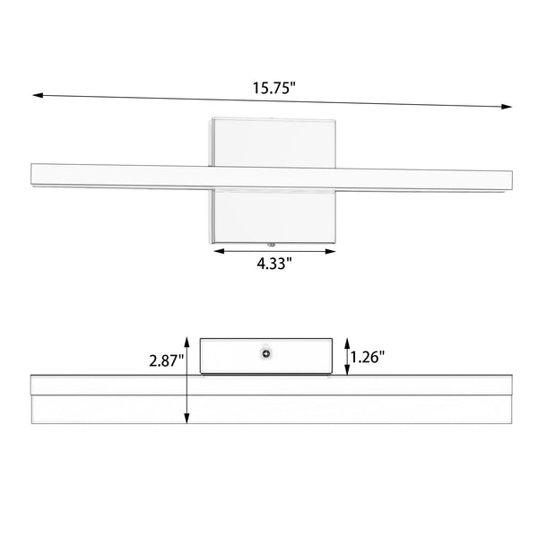 Nobling vanity light 16 inch dimensions
