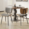 Oatmeal dining chair in Gray Hans Leather, Leather Backrest