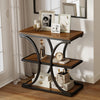Paektu Side Table in Brown Finish