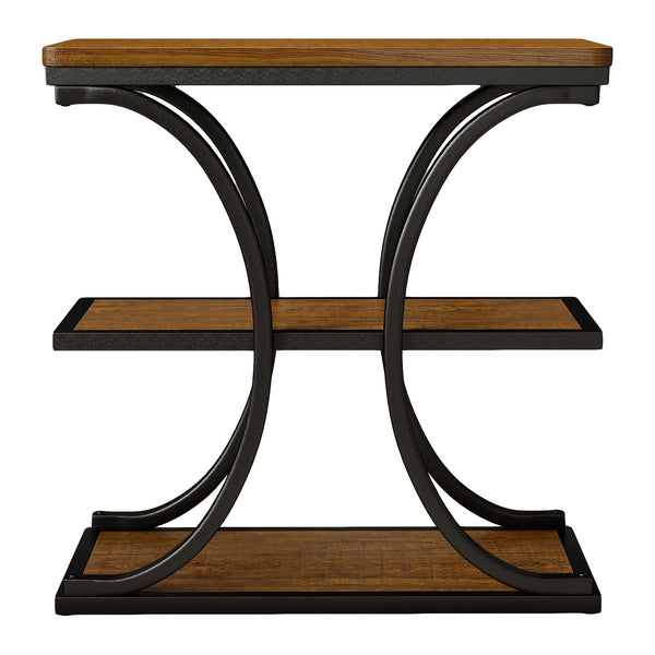 Paektu Side Table in Brown Finish