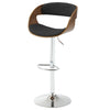 Pinot Gris bar stool with height adjustment, Black, 24"-31 7/8"