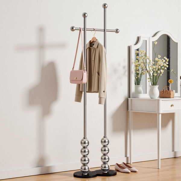 Pumori Coat Rack in Silver Finish