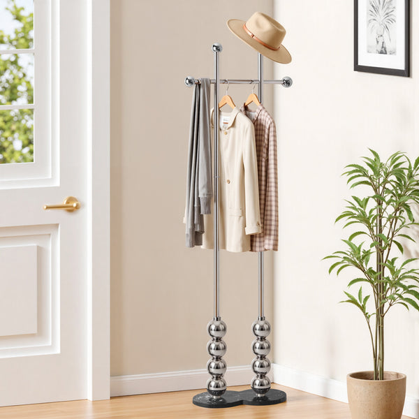 Pumori Coat Rack in Silver Finish