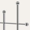 Pumori Coat Rack in Silver Finish