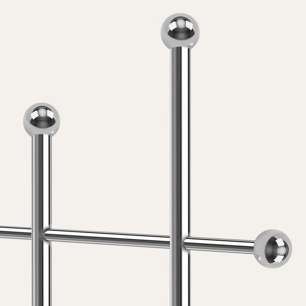 Pumori Coat Rack in Silver Finish