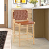 Rakia bar stool with backrest, Brown, 25 5/8"