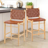 Rakia bar stool with backrest, Brown, 25 5/8"