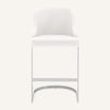 Renano Counter Stool in White Jaen Leather