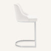 Renano Counter Stool in White Jaen Leather