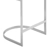 Renano bar stool with backrest, White-Leather, 25 3/4"