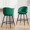 Ribolla Bar Stool in Green Naia Velvet, Counter Height