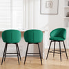 Ribolla bar stool, Green Velvet/Counter Height