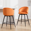 Ribolla Bar Stool in Orange Naia Velvet, Counter Height