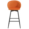 Ribolla bar stool, Orange Velvet/Bar Height