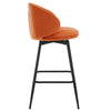 Ribolla bar stool, Orange Velvet/Bar Height