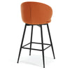 Ribolla bar stool, Orange Velvet/Bar Height