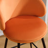 Ribolla bar stool, Orange Velvet/Bar Height