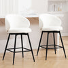 Ribolla bar stool, White Velvet/Counter Height