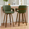 Rimava Counter Stool in Green Hans Leather